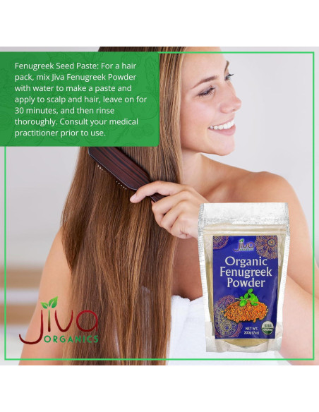 Polvo de Fenogreco Orgánico Jiva 198g - Sin Gluten y Natural Polvo de Fenogreco Orgánico Jiva 198g - Sin Gluten y Natural