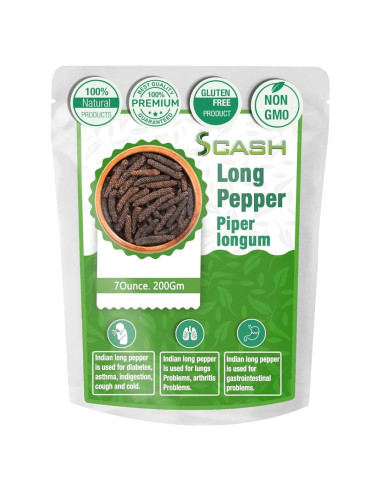 Pimienta Larga Scash 198g Entera Piper Longum Natural