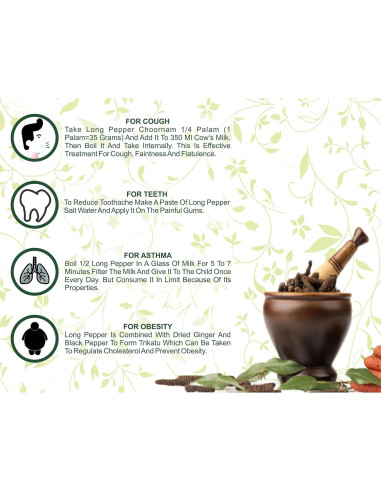 Pimienta Larga Entera AYURVEDASHREE 100g Pippali India