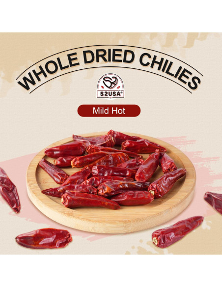 Pimientos Chiles Secos 52USA 113.4 g - Suave Caliente Pimientos Chiles Secos 52USA 113.4 g - Suave Caliente