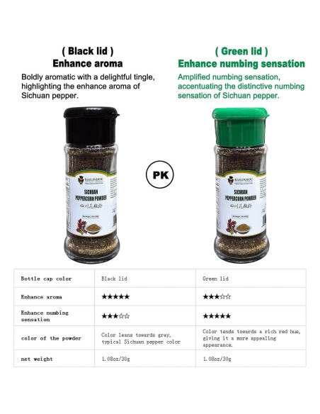 Polvo de Pimienta de Sichuan BAILINHOU 30g - Sabor Auténtico Polvo de Pimienta de Sichuan BAILINHOU 30g - Sabor Auténtico