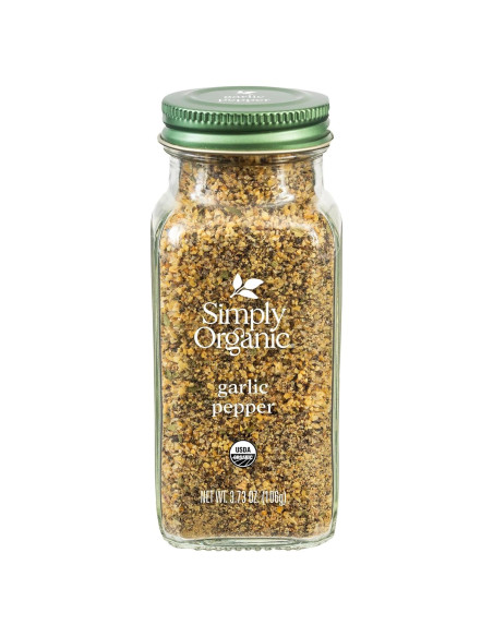 Pimienta de Ajo Orgánica Simply 105g - Mezcla con Sal de Mar Pimienta de Ajo Orgánica Simply 105g - Mezcla con Sal de Mar