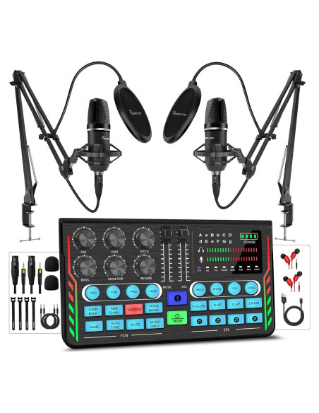 Kit de Podcast Profesional HS-AP203-2 para 2 Personas Kit de Podcast Profesional HS-AP203-2 para 2 Personas