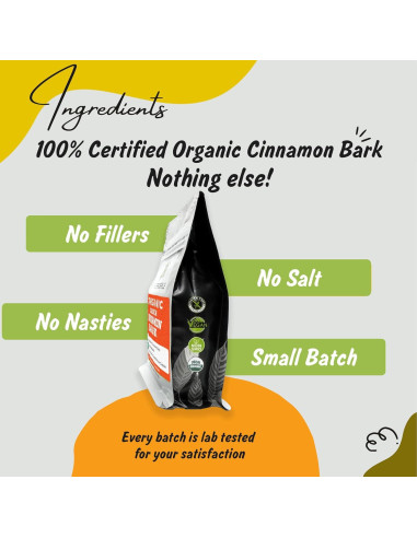 Canela Cassia Orgánica USDA 100g - Perfil de Especias