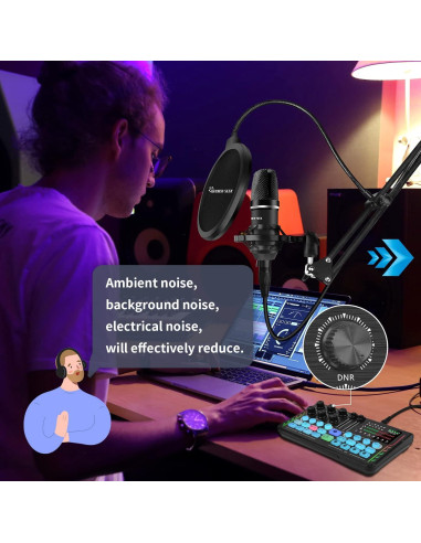 Kit de Podcast Profesional HS-AP203-2 para 2 Personas