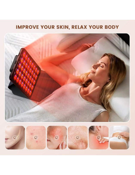 Terapia de Luz Roja INTEO Portátil 6 Modos para Piel Terapia de Luz Roja INTEO Portátil 6 Modos para Piel