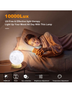 Lámpara de Terapia de Luz Doraubia 10000 Lux con Control Remoto 2