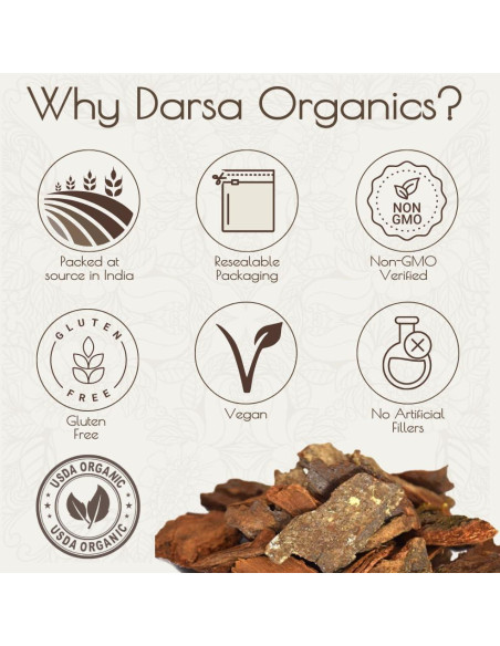 Polvo de Arjuna Orgánico Darsa 227 g - Té Ayurvédico Natural Polvo de Arjuna Orgánico Darsa 227 g - Té Ayurvédico Natural