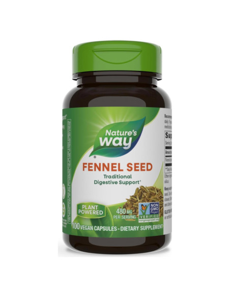 Semilla de Hinojo Nature's Way 480 mg 100 Cápsulas Veganas Semilla de Hinojo Nature's Way 480 mg 100 Cápsulas Veganas