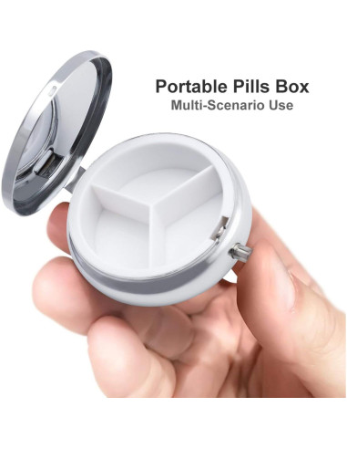 Caja de Pastillas Portátil UYHBJNDRFCBV con 3 Compartimentos