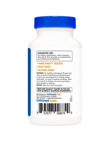 Nutricost Mucuna Pruriens 400mg - 120 Cápsulas Vegetales