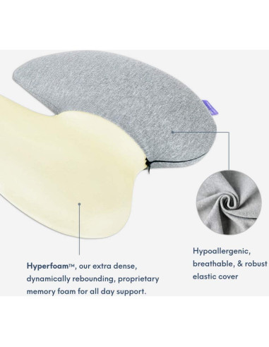 Almohada Lumbar C CUSHION LAB Soporte Ergonómico Gris