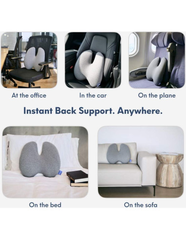 Almohada Lumbar C CUSHION LAB Soporte Ergonómico Gris