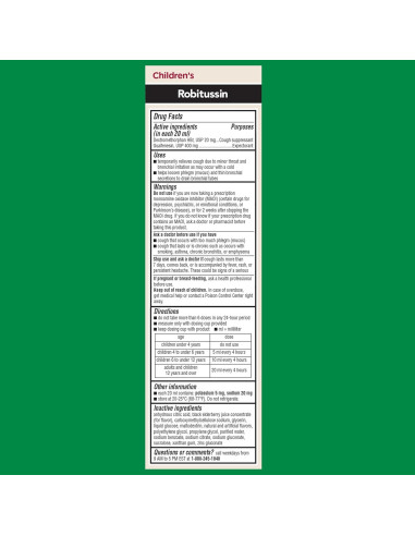 Robitussin Jarabe para la Tos Infantil 118 ml - Alivio Congestión