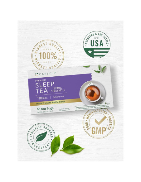 Té para Dormir Carlyle | 60 Bolsas | Sin Cafeína | Mezcla Herbal Té para Dormir Carlyle | 60 Bolsas | Sin Cafeína | Mezcla Herbal