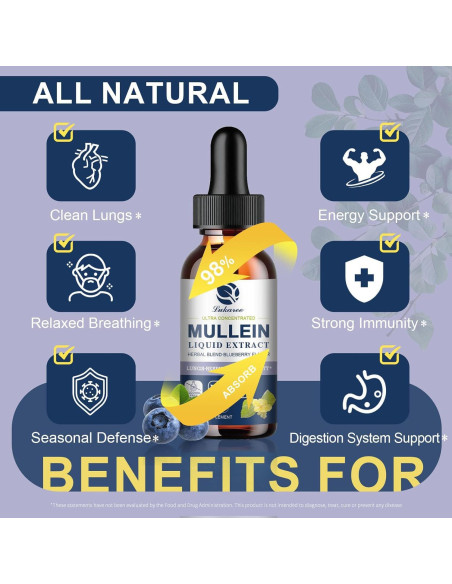 Gotas de Mullein Lukaree 59 ml - Suplemento Herbal Respiratorio Gotas de Mullein Lukaree 59 ml - Suplemento Herbal Respiratorio