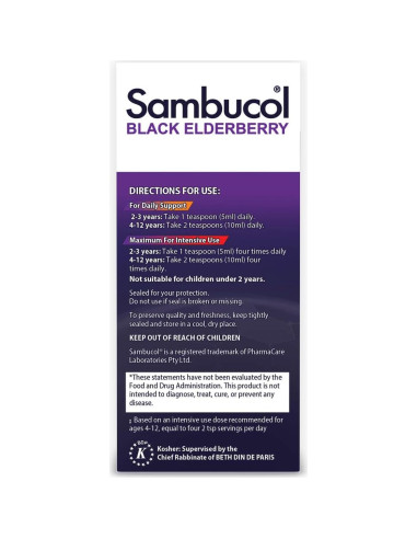 Jarabe de Saúco Negro Sambucol para Niños 230 ml - Soporte Inmunológico