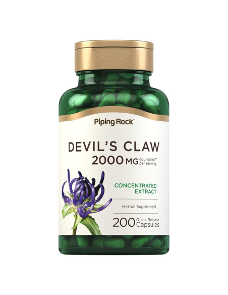 Suplemento Herbal Piping Rock Garra del Diablo 2000mg 200 Cápsulas Suplemento Herbal Piping Rock Garra del Diablo 2000mg 200 Cápsulas