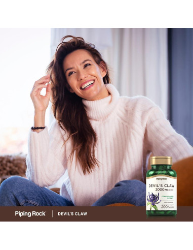 Suplemento Herbal Piping Rock Garra del Diablo 2000mg 200 Cápsulas