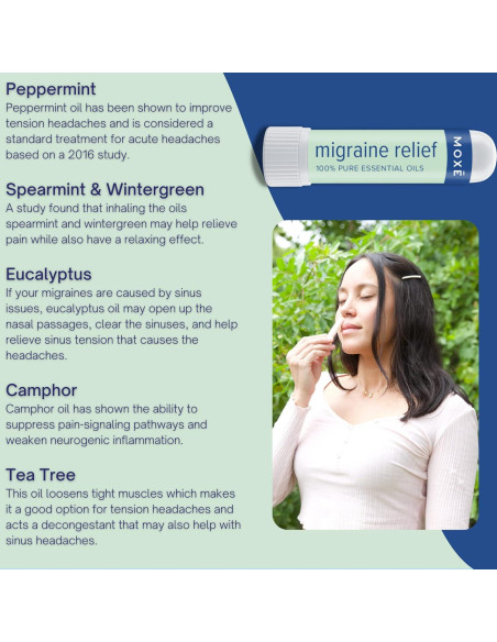 Inhaladores Nasales MOXÉ para Alivio de Migraña - Paquete de 3 Inhaladores Nasales MOXÉ para Alivio de Migraña - Paquete de 3