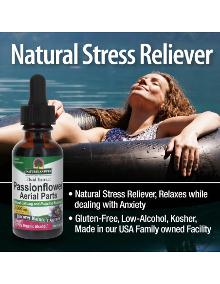 Extracto de Flor de Pasión Nature's Answer 2000mg 30ml Vegano Extracto de Flor de Pasión Nature's Answer 2000mg 30ml Vegano