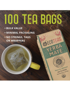 Té de Yerba Mate Orgánico ECOTEAS - 100 Bolsitas Detox 249.48 g 2