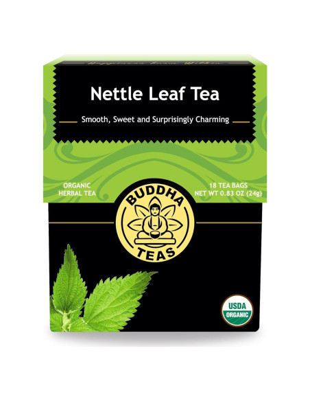 Té de Hoja de Ortiga Orgánico Buddha Teas - 18 Bolsitas Sin Cafeína Té de Hoja de Ortiga Orgánico Buddha Teas - 18 Bolsitas Sin Cafeína