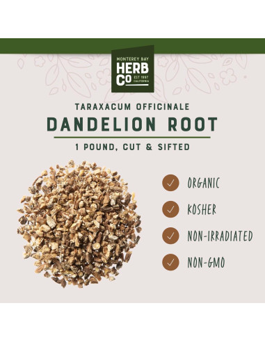Raíz de Diente de León Orgánica Monterey Bay 453g - Té Herbal