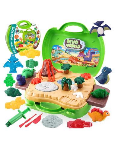 Set de Masa de Color Dinosaurio Crelloci 37 Piezas Educativo