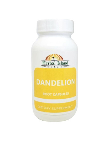 Cápsulas de Polvo de Raíz de Diente de León Herbal Island 120 Pzas
