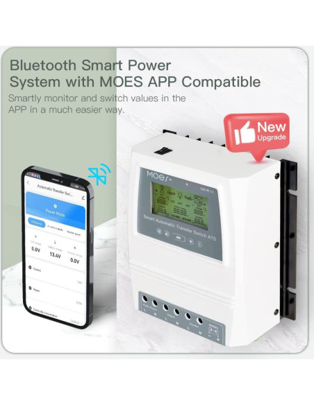 Interruptor Automático Solar/Eólico MOES 80A 8kW Control Remoto Interruptor Automático Solar/Eólico MOES 80A 8kW Control Remoto