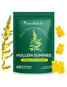 Gomitas de Mullein Flasture 2000mg - 60 Unidades para Pulmones