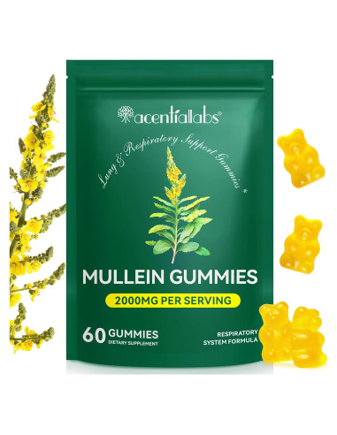 Gomitas de Mullein Flasture 2000mg - 60 Unidades para Pulmones