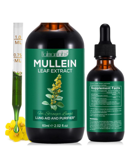 Gotas de Mullein Tooffi 59.15 ml - Extracto Natural para Pulmones Gotas de Mullein Tooffi 59.15 ml - Extracto Natural para Pulmones