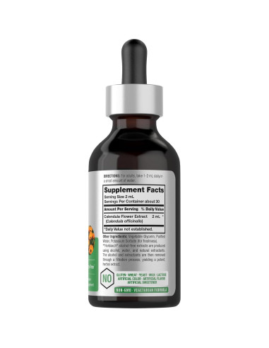 Tintura de Caléndula Horbaach 59 ml | Extracto Líquido Sin Alcohol