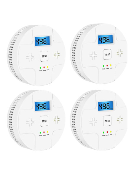 Detector de Humo y CO ARIKON 4-Pack Portátil Fácil Instalación Detector de Humo y CO ARIKON 4-Pack Portátil Fácil Instalación