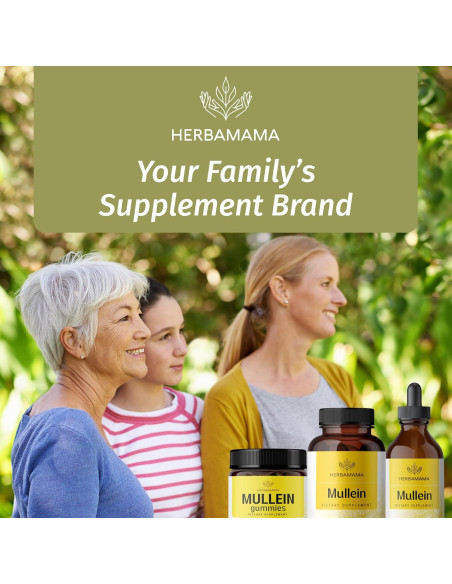 Cápsulas de Hoja de Mullein Herbamama 1200mg - 100 Caps Veganas Cápsulas de Hoja de Mullein Herbamama 1200mg - 100 Caps Veganas
