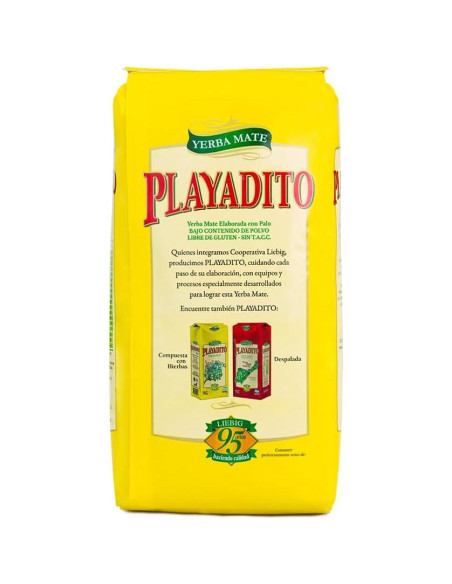 Yerba Mate Playadito 1000g - Sin tallos, sabor fuerte y amargo Yerba Mate Playadito 1000g - Sin tallos, sabor fuerte y amargo