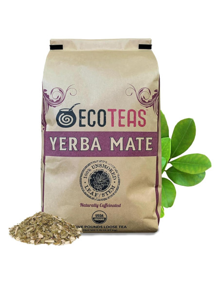 Té de Yerba Mate Orgánico EcoTeas 2.27 kg - Detox Natural Té de Yerba Mate Orgánico EcoTeas 2.27 kg - Detox Natural