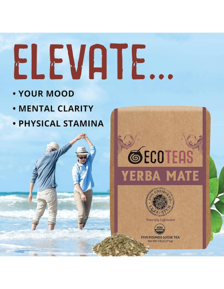 Té de Yerba Mate Orgánico EcoTeas 2.27 kg - Detox Natural Té de Yerba Mate Orgánico EcoTeas 2.27 kg - Detox Natural