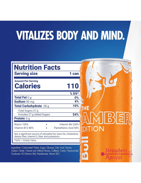 Red Bull Edición Ámbar Bebida Energética Fresa Albaricoque 248ml x24 Red Bull Edición Ámbar Bebida Energética Fresa Albaricoque 248ml x24
