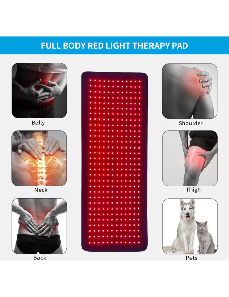 Almohadilla Terapia Luz LED Cabpay 80x30cm Alivio Dolor Almohadilla Terapia Luz LED Cabpay 80x30cm Alivio Dolor
