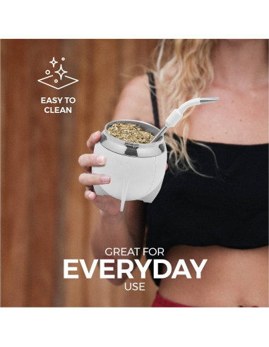 Conjunto de Mate Moderno BALIBETOV Acero Inoxidable 3 Piezas