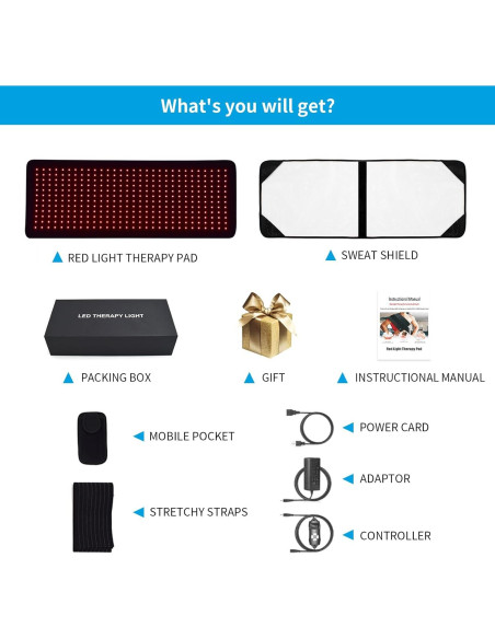 Almohadilla Terapia Luz LED Cabpay 80x30cm Alivio Dolor Almohadilla Terapia Luz LED Cabpay 80x30cm Alivio Dolor