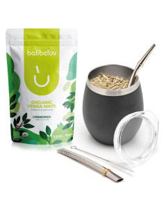 Kit de Mate BALIBETOV con Taza de Acero Inoxidable 227ml