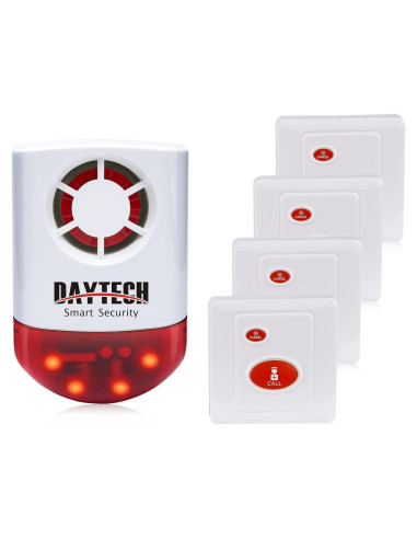 Kit de Alarma Inalámbrica Daytech con 1 Sirena y 4 Botones