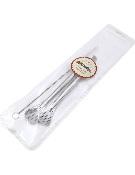 Bombilla de Yerba Mate GFDesign Acero Inoxidable 15.24 cm - Set de 2 Bombilla de Yerba Mate GFDesign Acero Inoxidable 15.24 cm - Set de 2