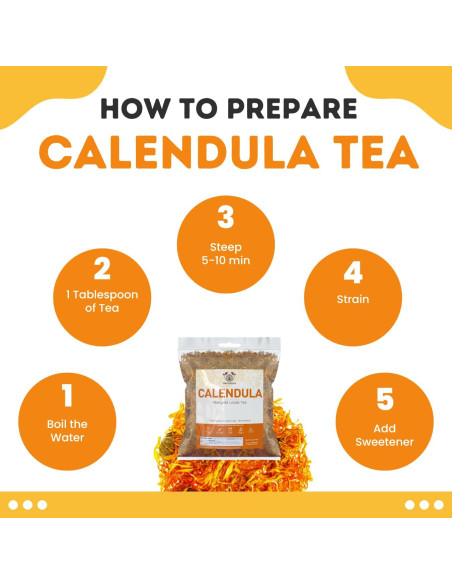 Té de Pétalos de Caléndula Secos Herbalista 114g - 100% Natural Té de Pétalos de Caléndula Secos Herbalista 114g - 100% Natural