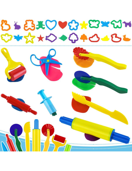 Juego de Herramientas de Plastilina LanMa 24 Piezas para Niños Juego de Herramientas de Plastilina LanMa 24 Piezas para Niños