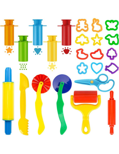 Juego de Herramientas de Plastilina LanMa 24 Piezas para Niños